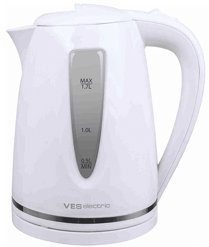 Чайник электрический 1,7л VES 1027W 2200Вт пластиковый корпус, Россия